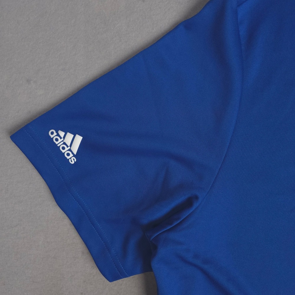 Adidas Golf Polo Shirt Men's XL Blue Performance UPF 50 Anchor Industries Logo - Picture 5 of 11